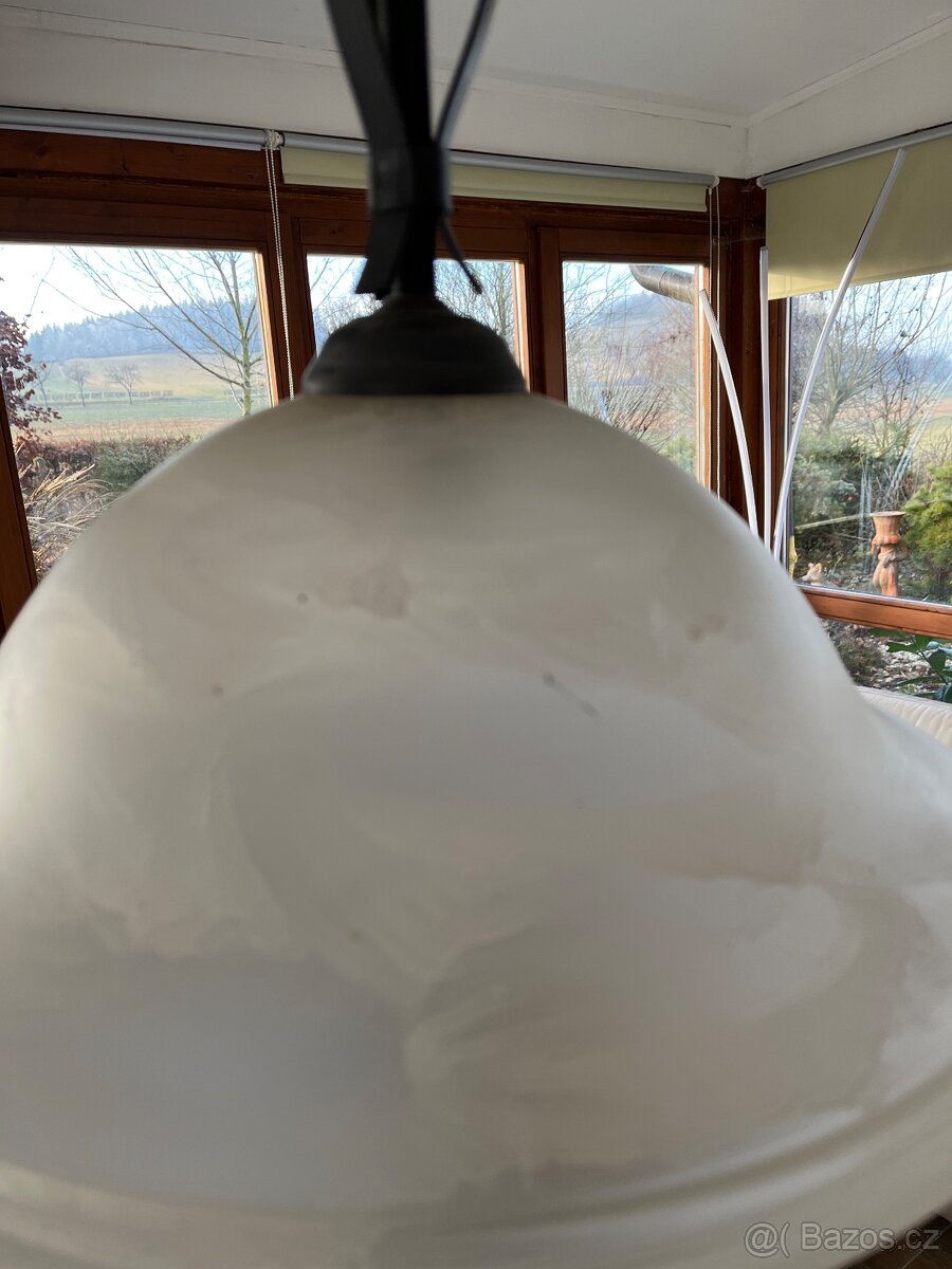 Lustr sklo bílé - AKCE doprava - 4