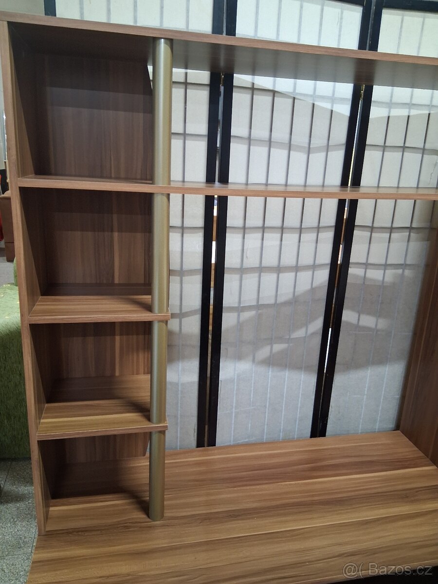 TV stěna ořech s bílou - 4