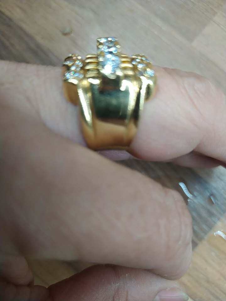 Dámský zlatý luxusní prsten - 4