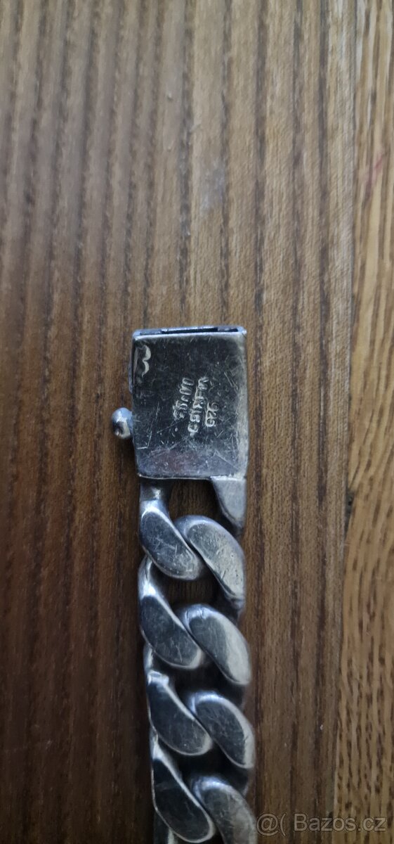 Stříbrný náramek masivní 121g - 4