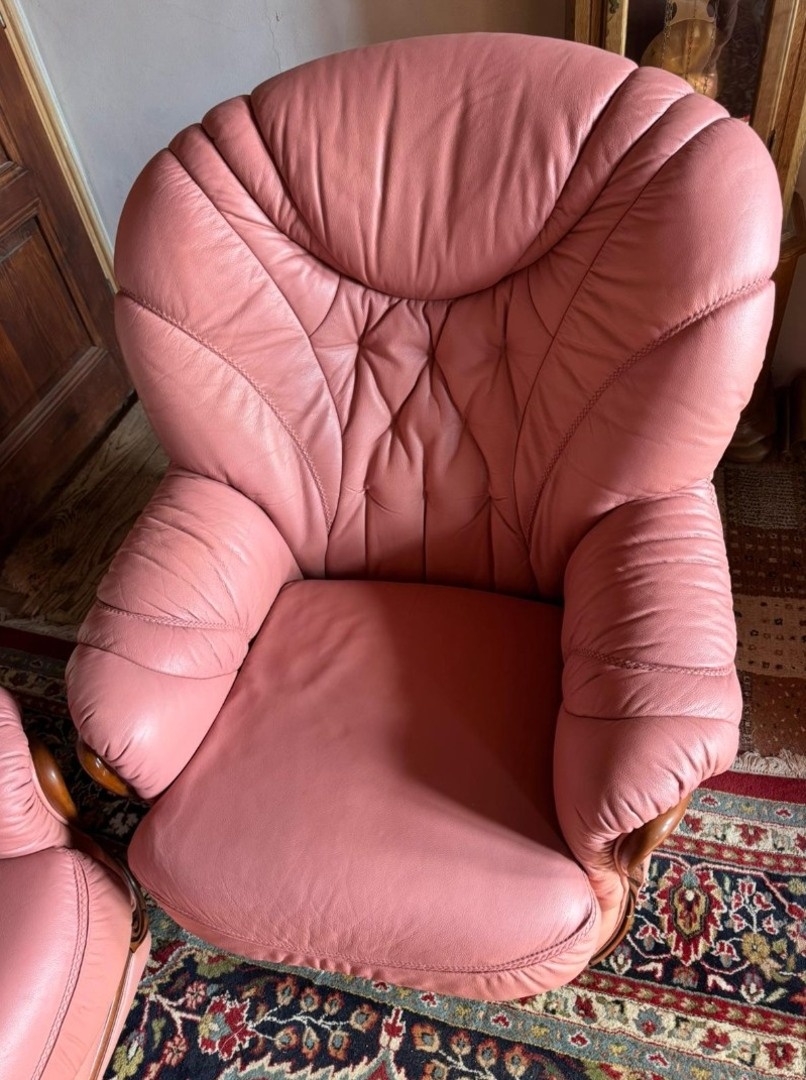 Italská kožená sedačka 3+1+1, 4667 - 4