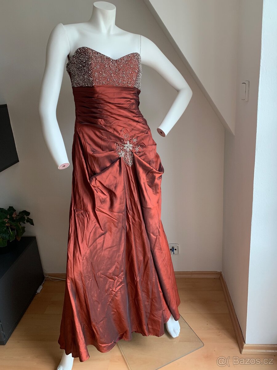Luxusní plesové šaty vel.38 - 4