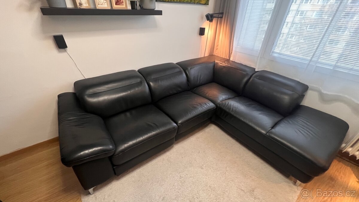 Kožená rohová sedačka - 4