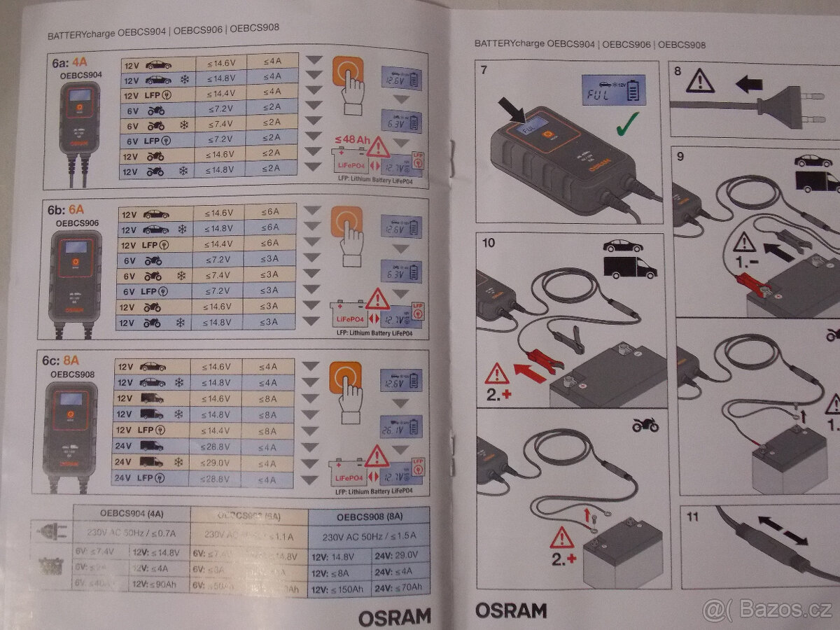 Nabíječka autobaterií Osram 906 - 6A - 4