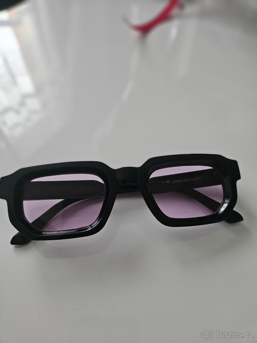 Sluneční brýle černo-ružové - 4