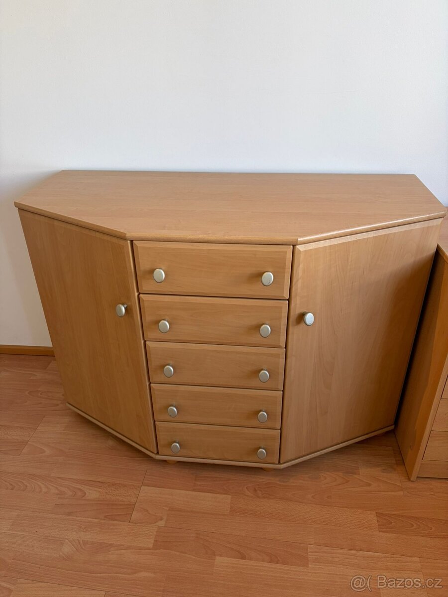 KOMODA ŠUPLÍKY - MASIV DŘEVO - 4
