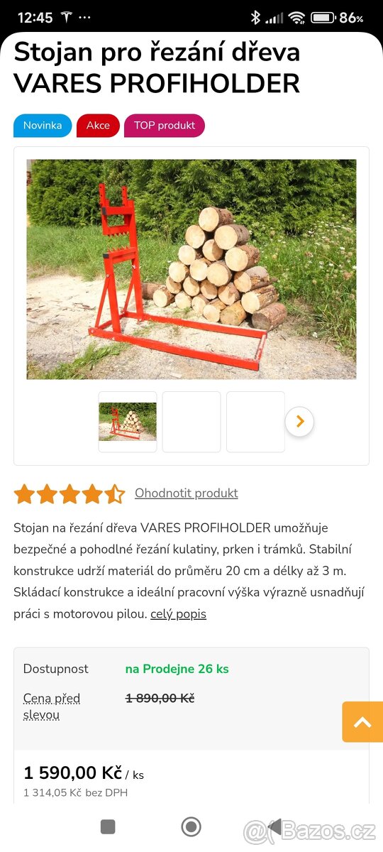 Stojan na řezání dřeva - 4