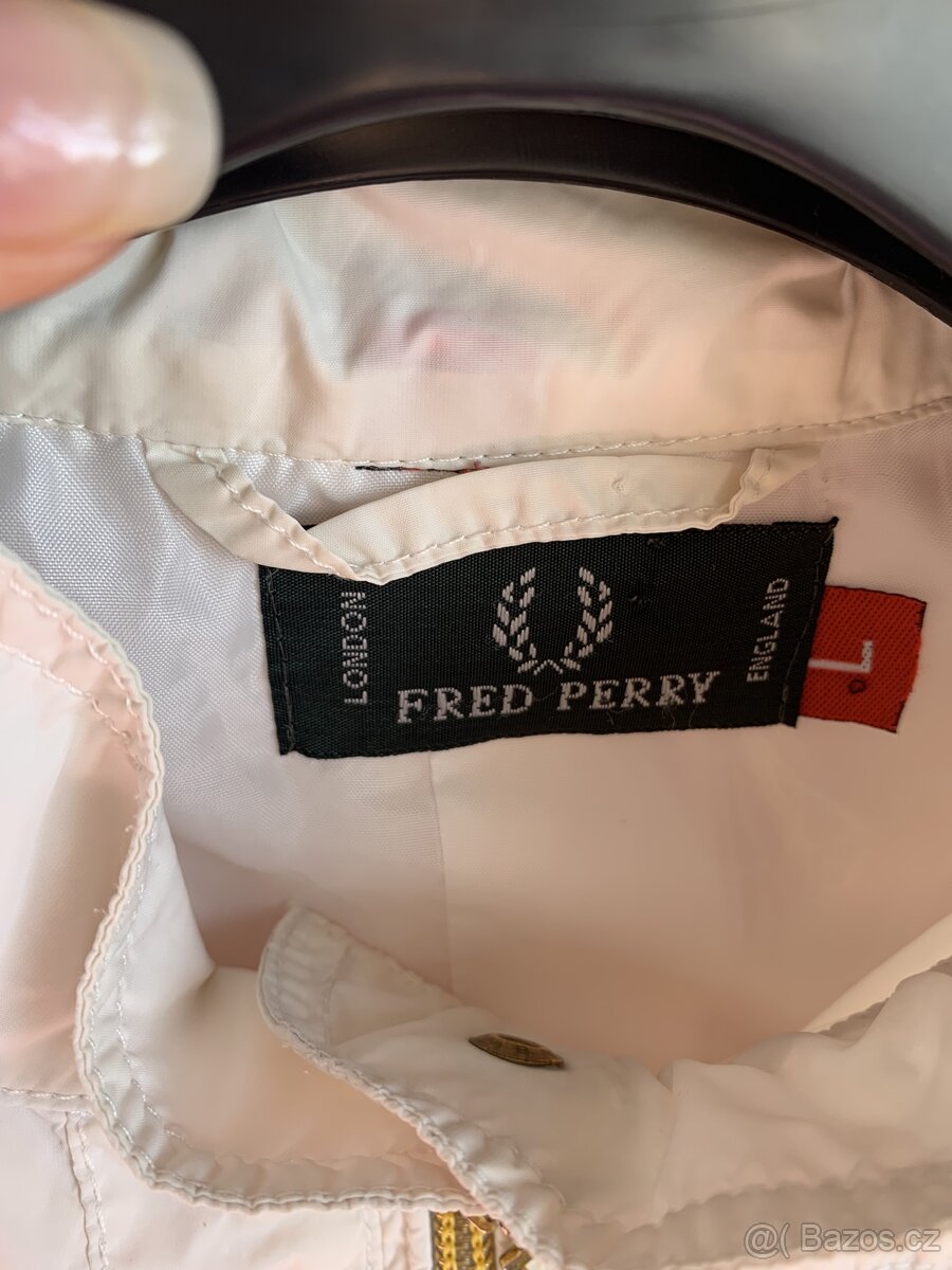 Krasna bila šusťáková bundička Fred Perry - 4