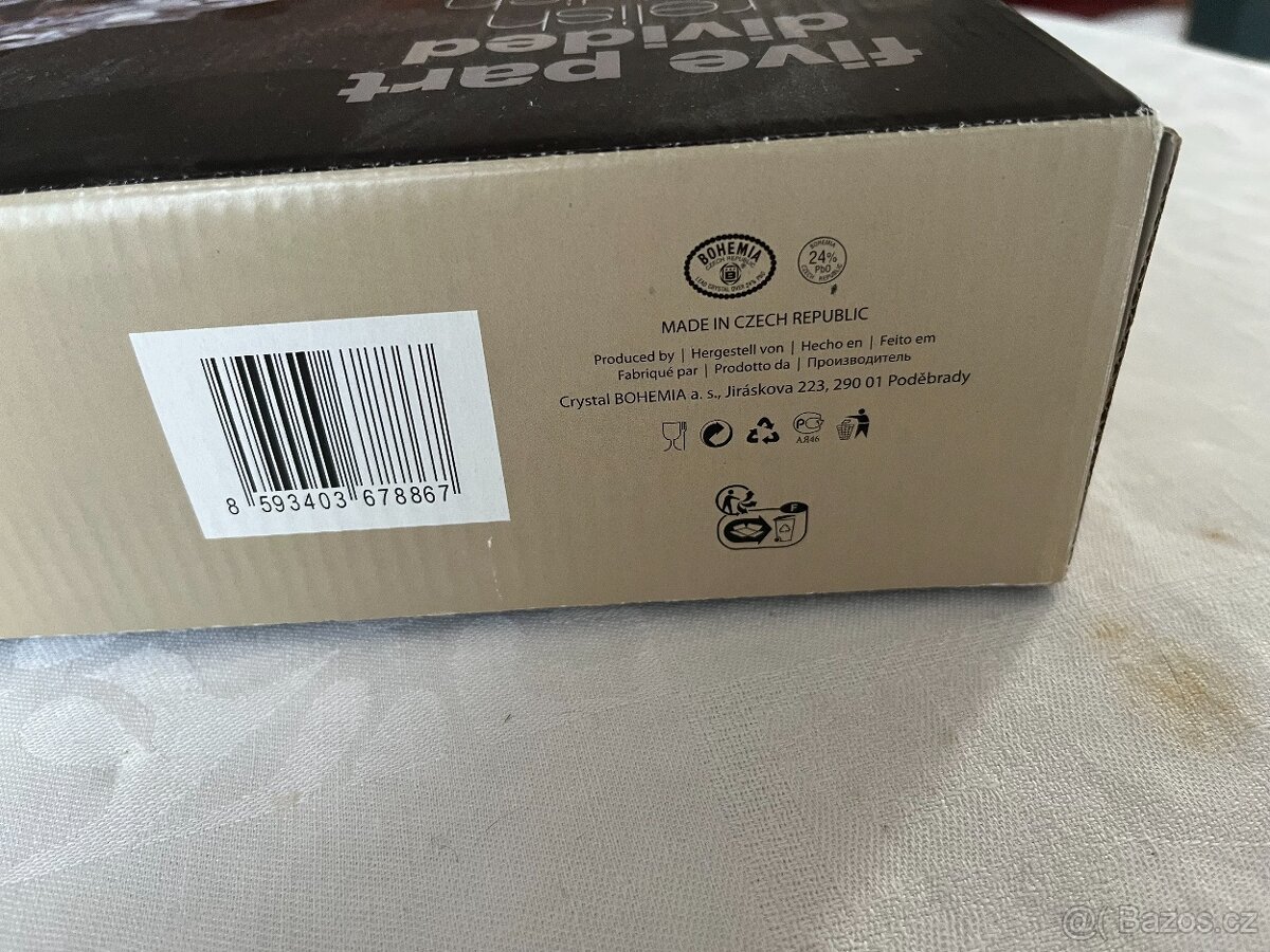 Skleněná dělená mísa (Crystal Bohemia) - 4