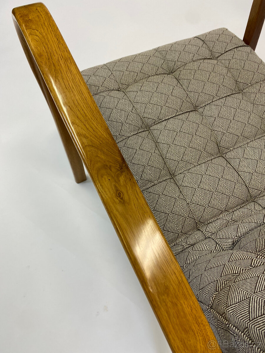 Krásná křesla Kropáček po renovaci, dub, šelak TOP - 4