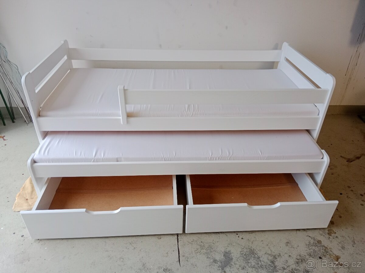 Dětská postel s přistýlkou a šuplíky - 4