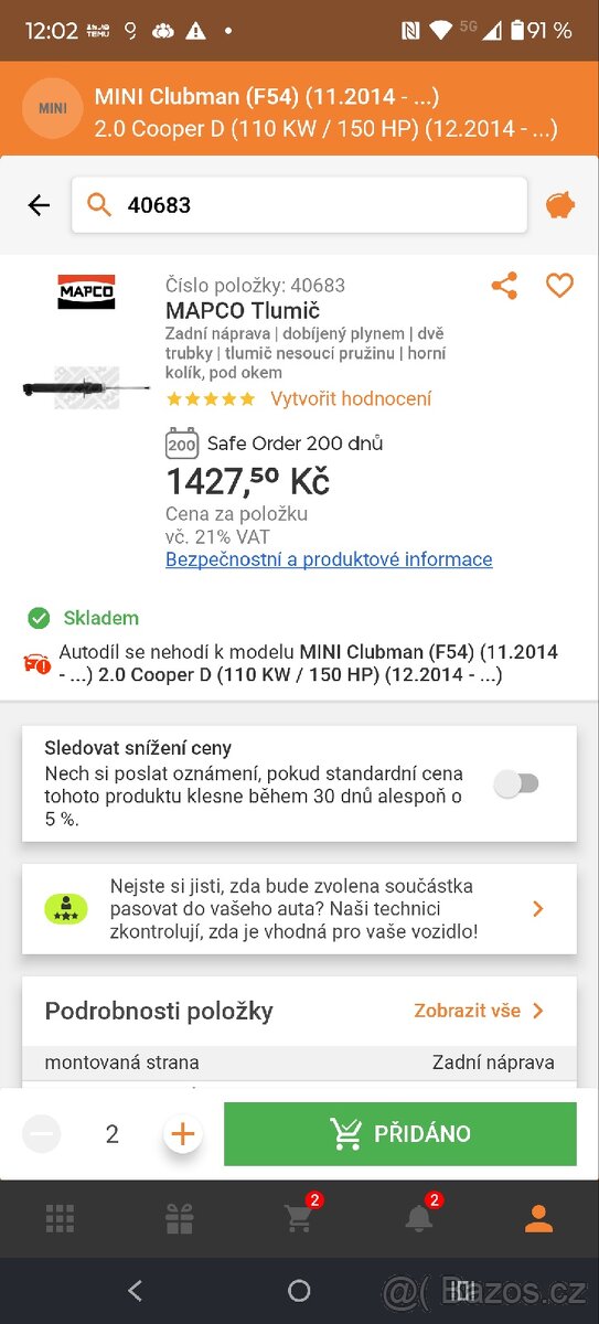 Tlumiče BMW Řady 5 - 4