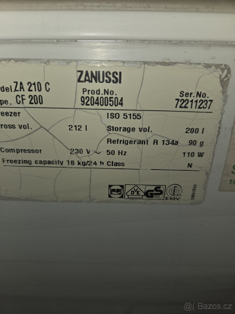 PULTOVÝ MRAZÁK ZANUSSI - 4