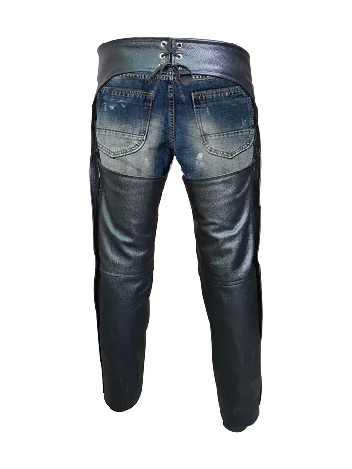 Moto Pánske Kožené Chapsy - 4
