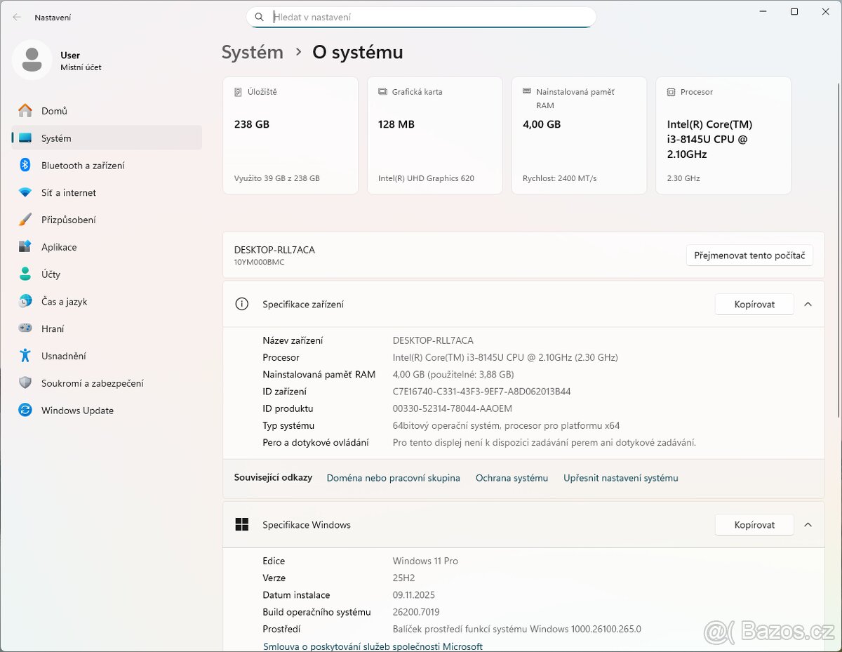 M630e i3-8145U 256GB NVME Wifi/BT 4GB DDR4 adaptér Win11 - 4