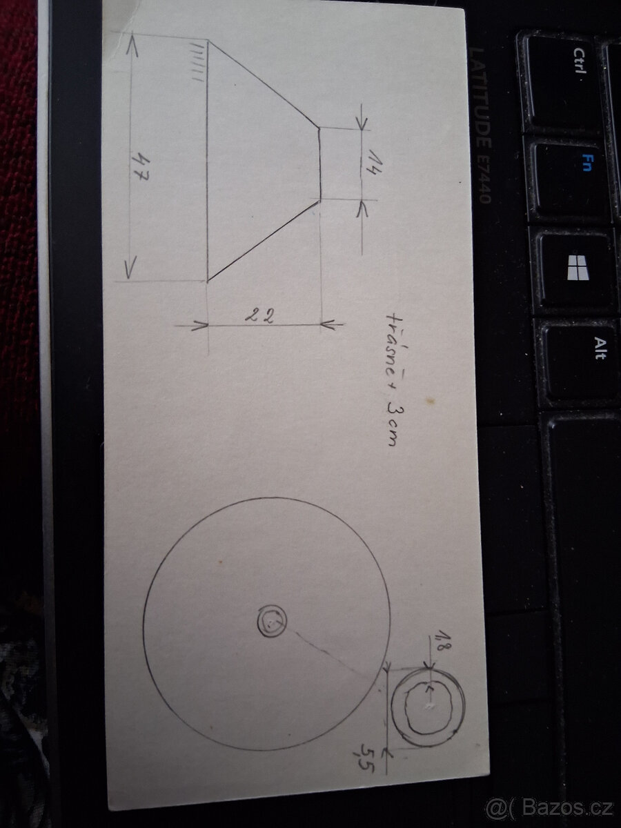 Prodám použité látkové stínidlo s třásněmi. - 4