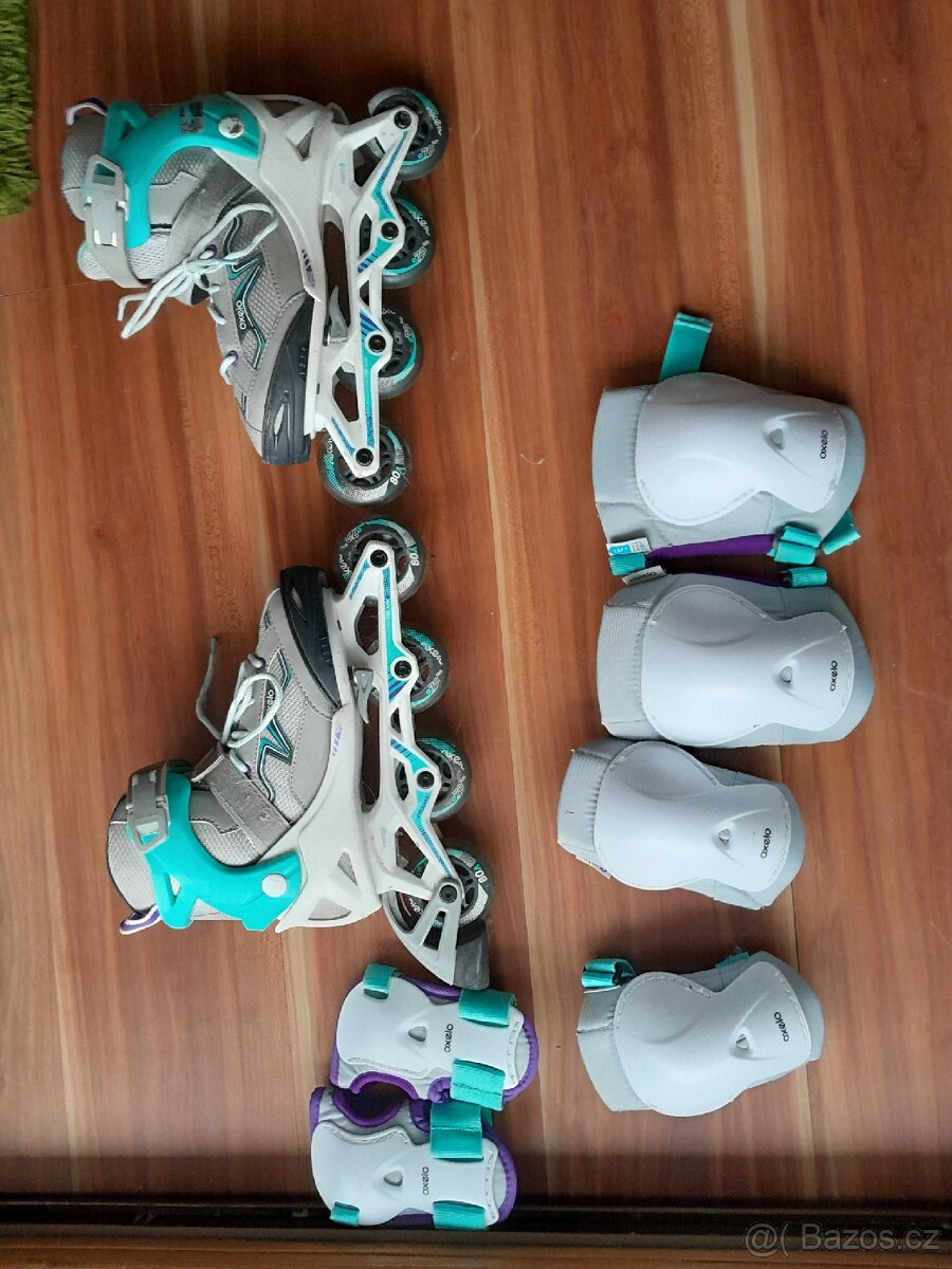 In line kolečkové brusle +sada chrániče - 4