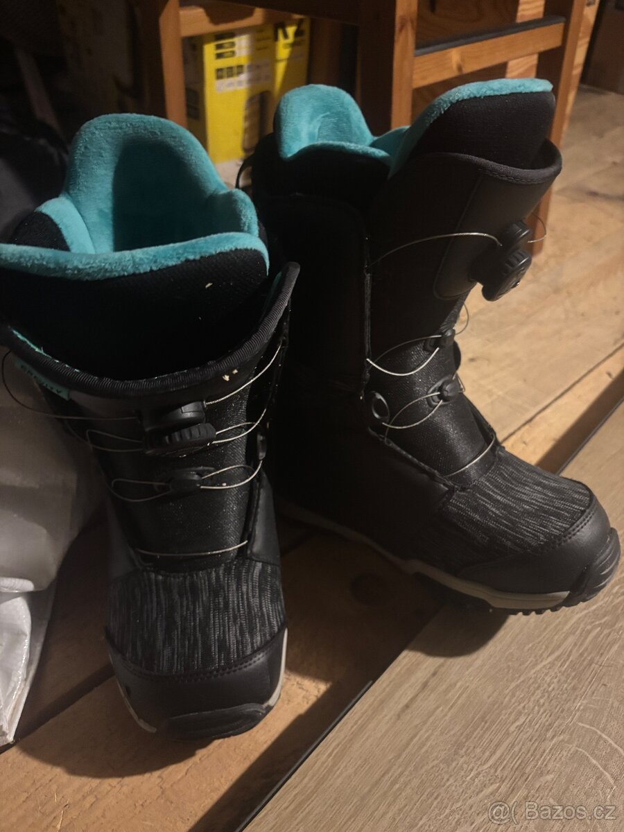 Dětský snowboard 120 cm a boty cca 37 - 4