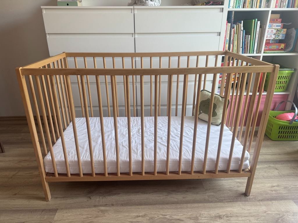 SNIGLAR Dětská postýlka, buk, 60x120 cm - 4