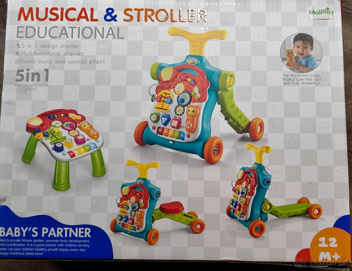 Nové interaktivní chodítko 5v1 - 4