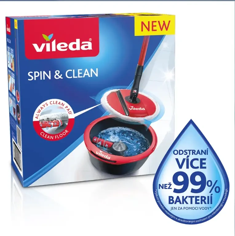 Nový Mop sada Vileda Spin & Clean - 4