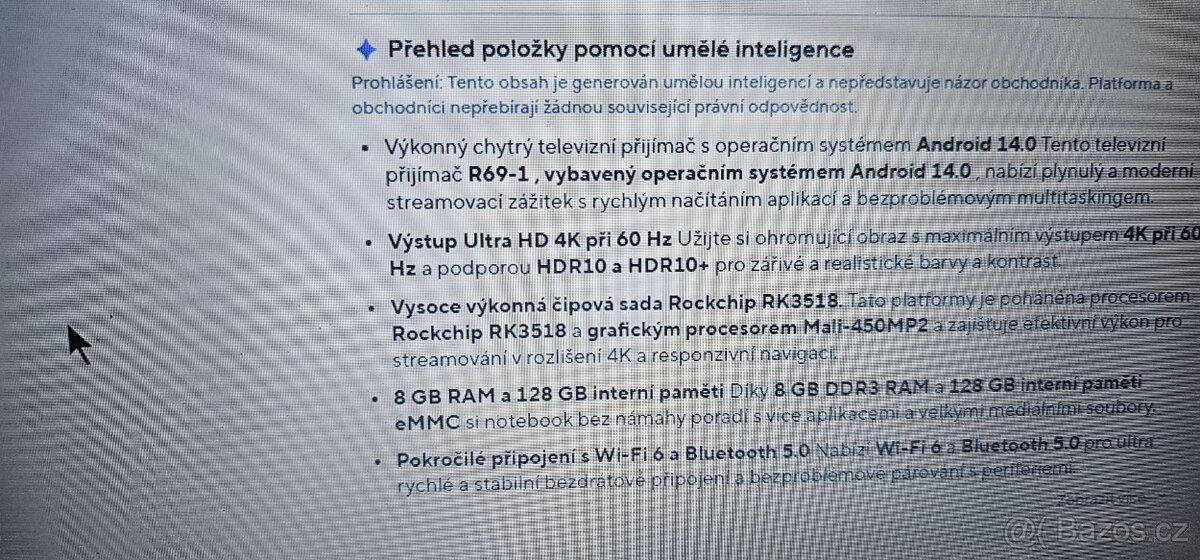 Android 14 TV box nový 2ks 128GB/8GB - 4