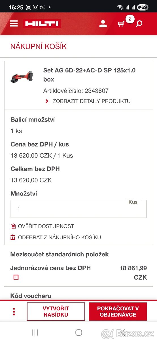Hilti Nuron Akumulátorová úhlová bruska AG 6D-22 (125 mm) - 4