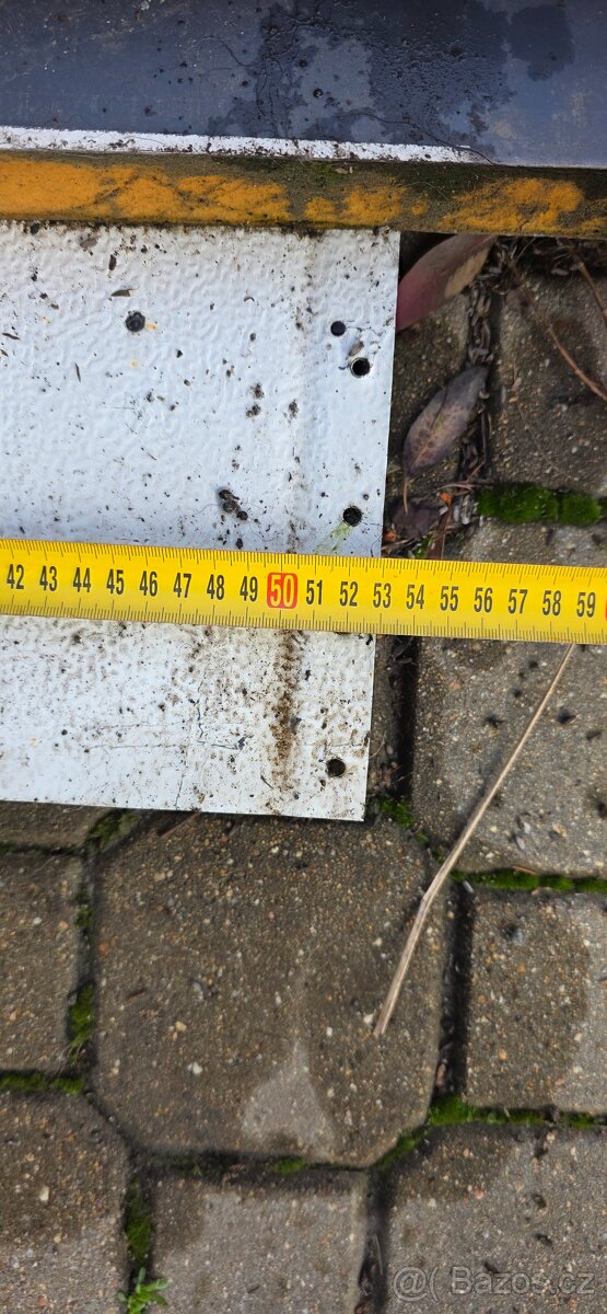 Vratové PUR panely 570cm 4ks / šedé - bílé - 4