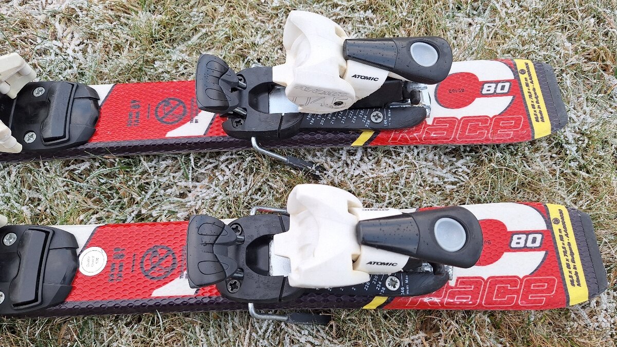 REZERVACE - Dětské lyže 80cm + lyžáky 18,5cm - 4