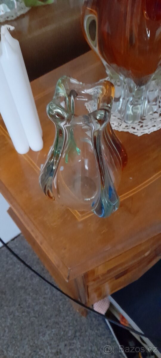 Váza hutní sklo - 4