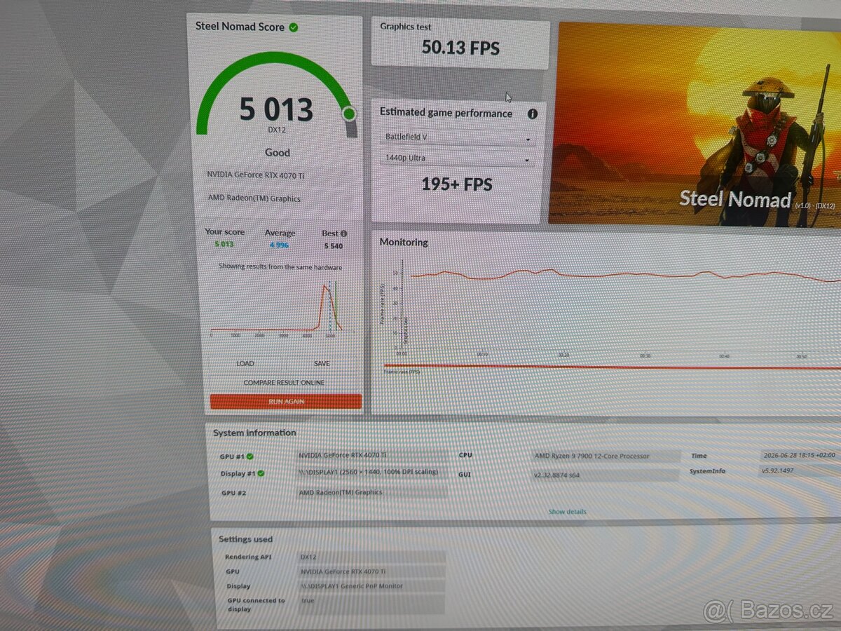 Herní PC RTX 4070ti, DDR5 32GB, Ryzen 7900 - 4