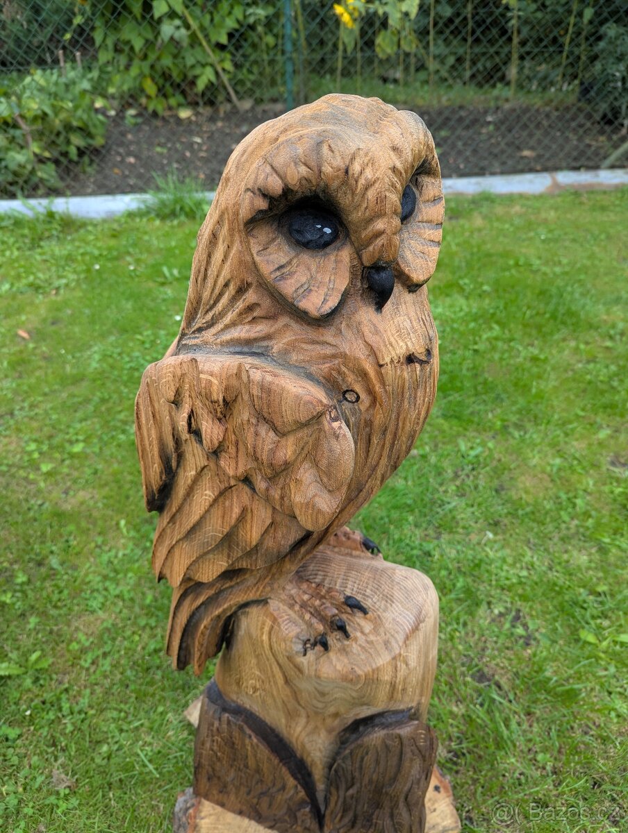 Dřevěná socha - sova - 4