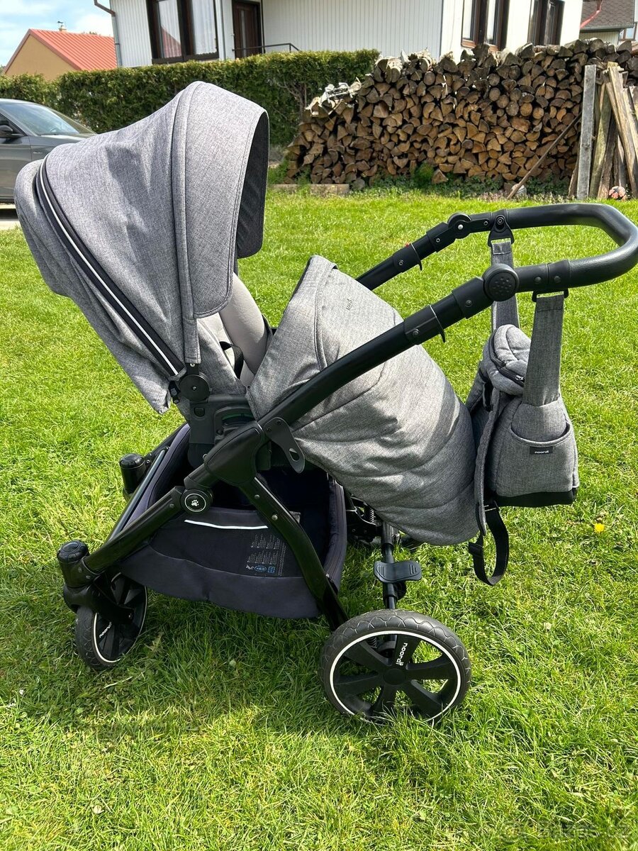 Kočárek NOORDI Fjordi III 2 v 1, dark grey - 4