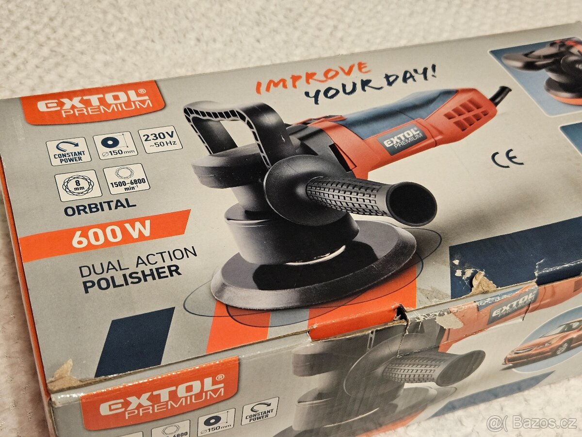 Orbitální leštička EXTOL PREMIUM 600W (skoro nepoužitá) - 4