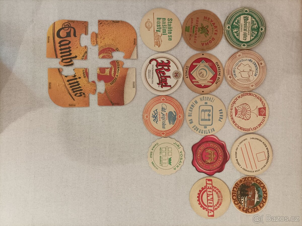 Pivní tácky, etikety,vignety, sirky - 4