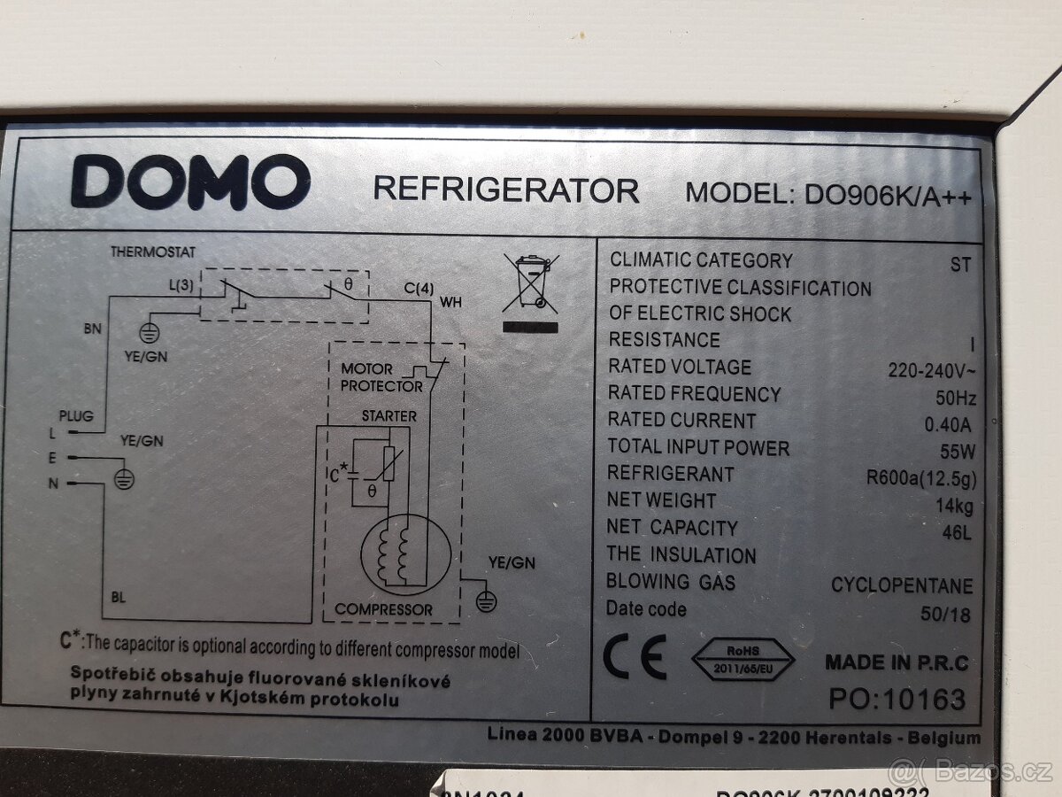 Lednička DOMO, 50 litrů - 4