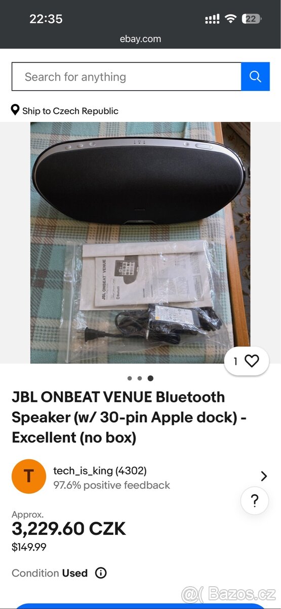 Reproduktor JBL OnBeat Venue bluetooth - 4