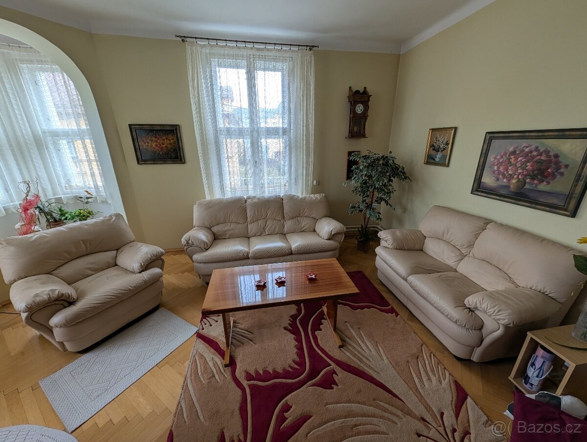 Kožená sedací souprava 1+2+3 - 4