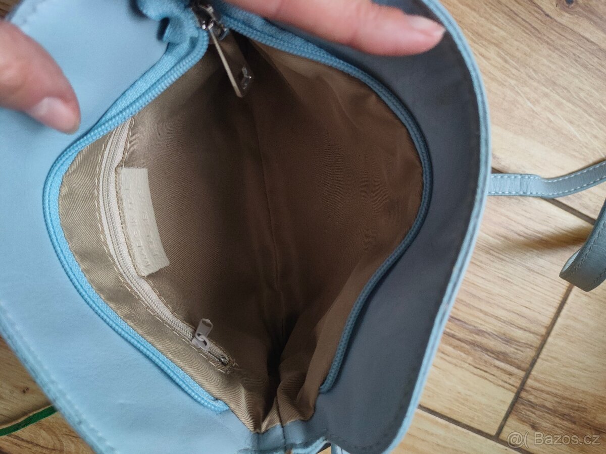 Nova modrá kožená crossbody kabelka - 4