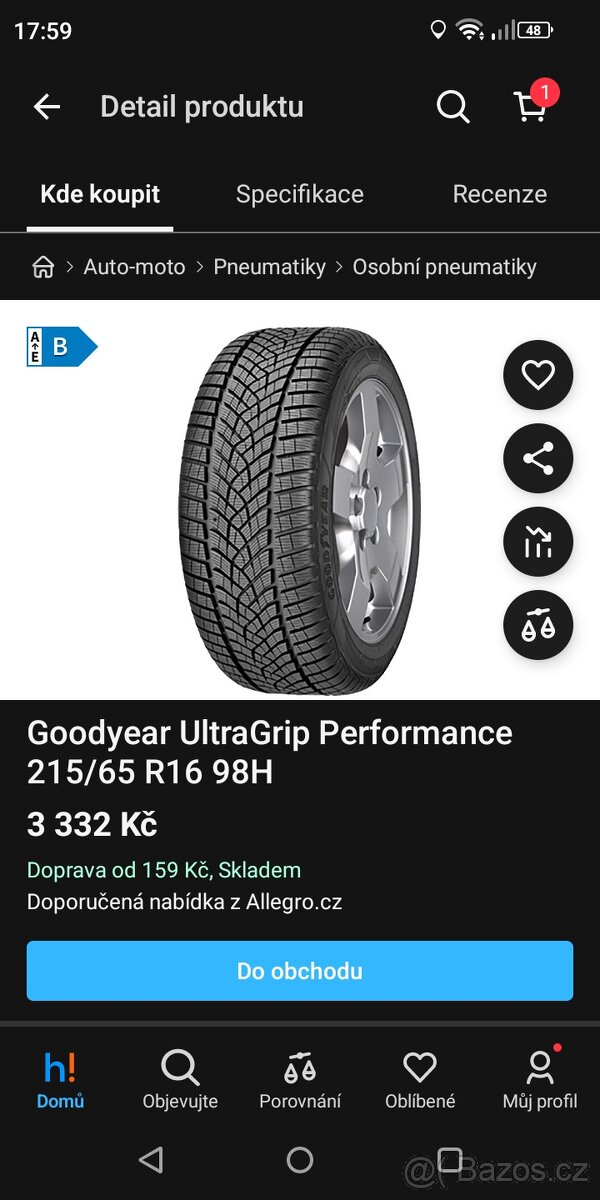 215/65 R16 Nové Zimní Goodyear - 4
