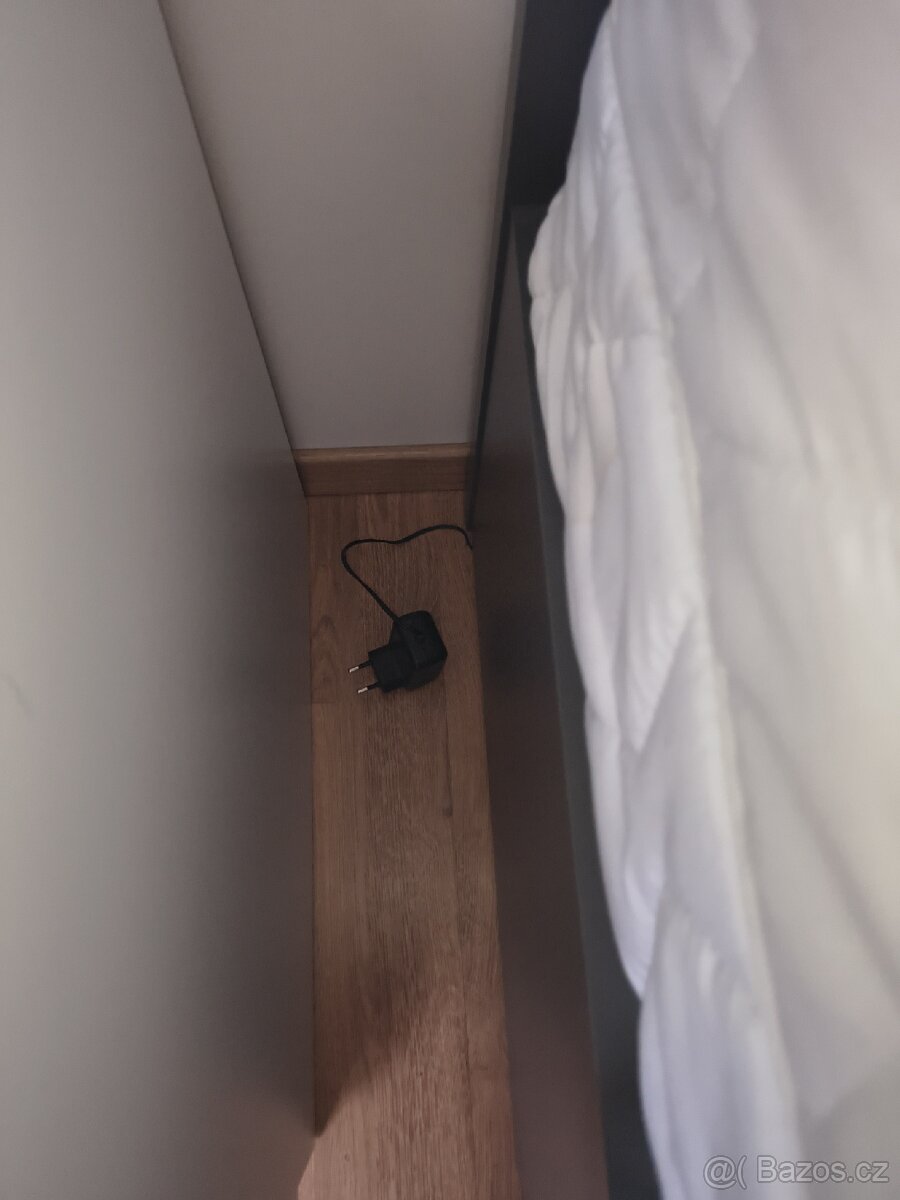 Postel s LED osvětlením FINO grafitová, 140x200 cm - 4