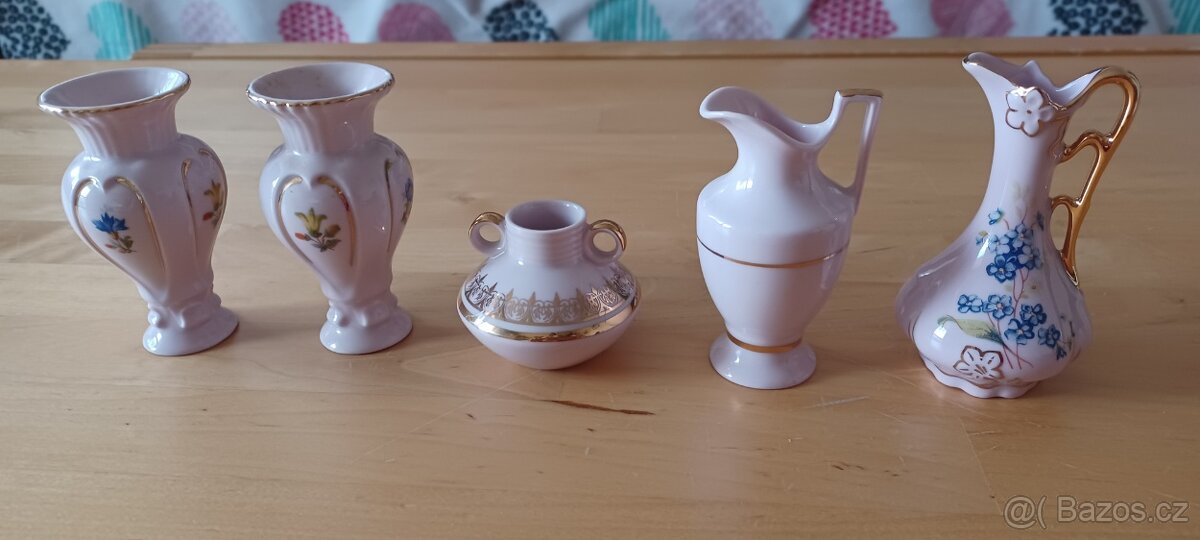 Originální miniatury z růžového Karlovarského porcelánu - 4