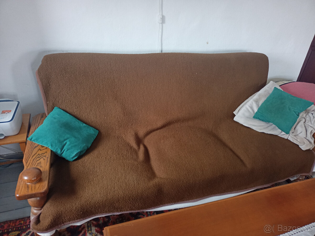 Sedací souprava rustikální+kožená souprava - 4