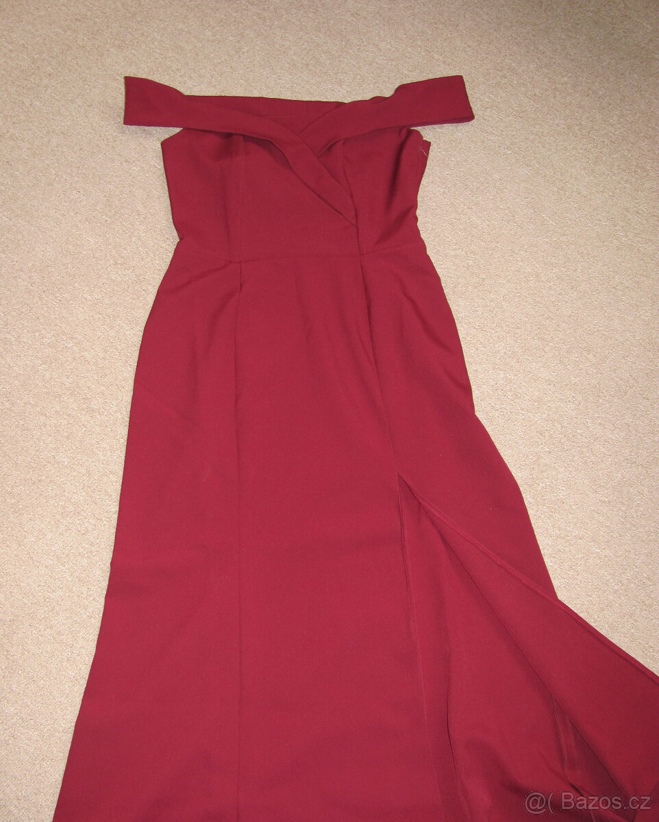 Plesové vínové šaty - 4