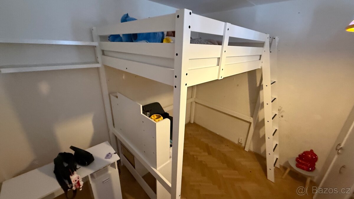 IKEA vyvýšená postel / loft bed - bílá - 4