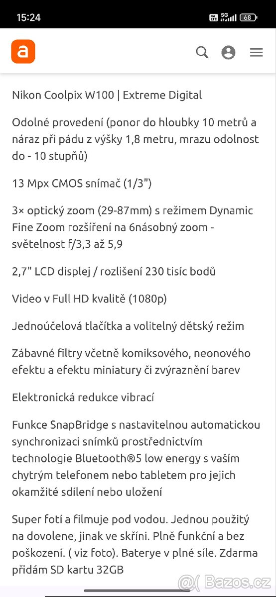 Nikon Coolpix voděodolný do 10m - 4