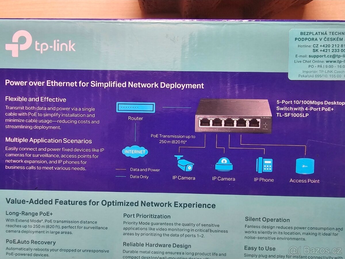5portový stolní switch TP-Link TL-SF1005LP - 4