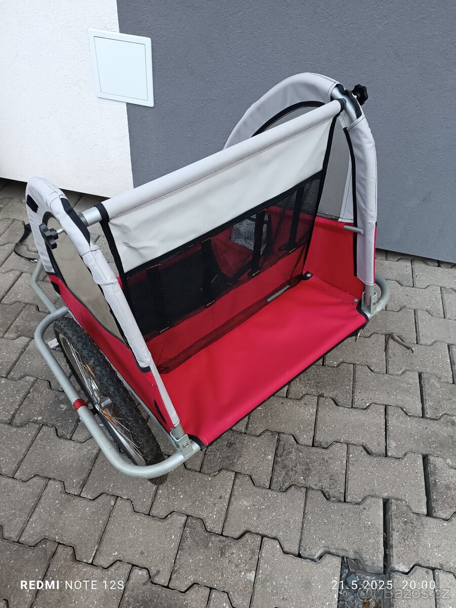 Vozík za kolo pro 2 děti - 4