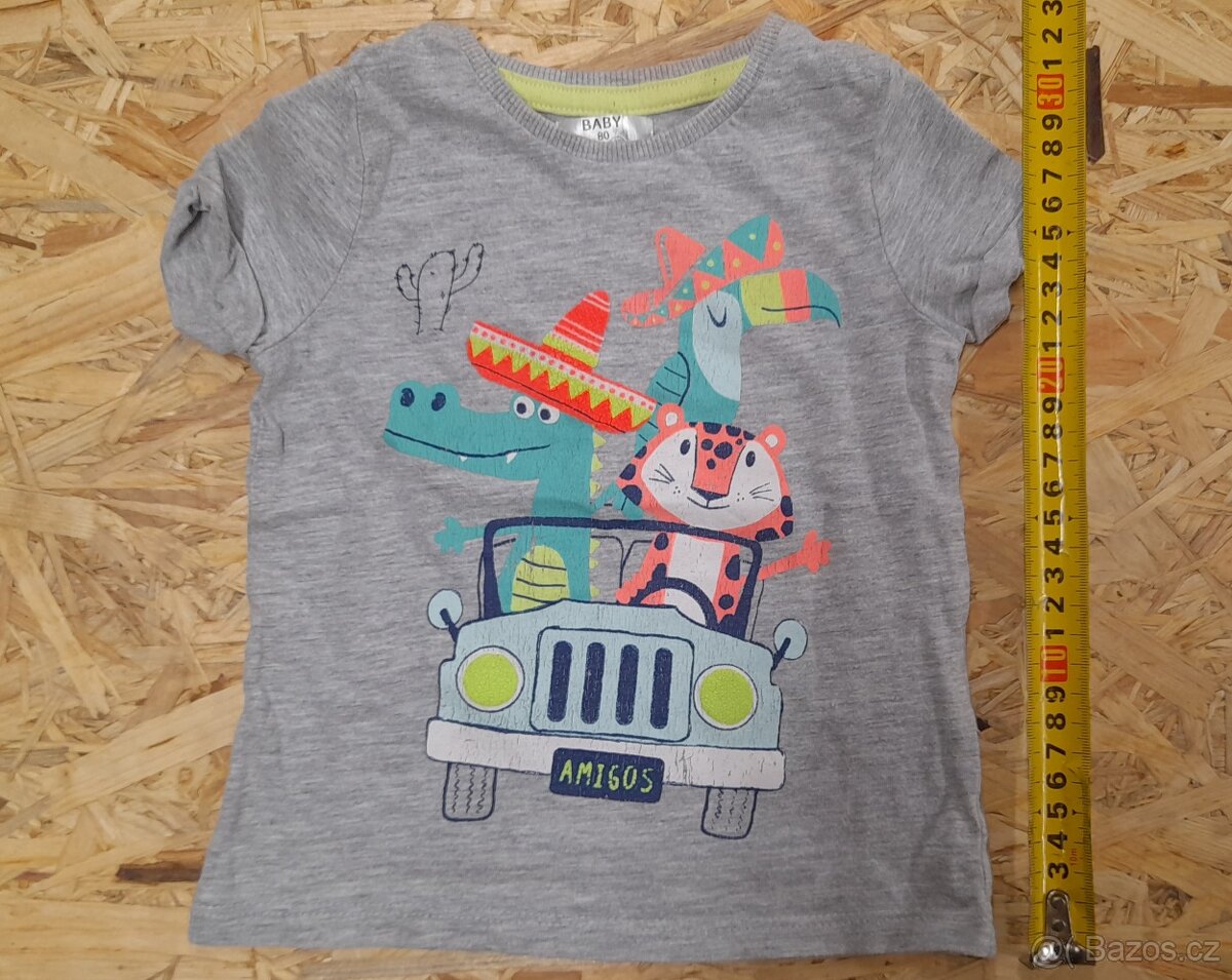 Trička s kr. rukávem vel. 74, 80 a 86 - 4