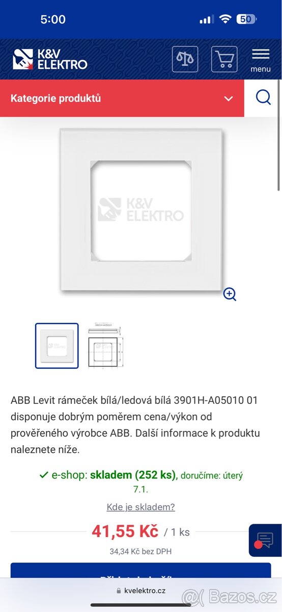 Termostat ABB Levit bílý - 4